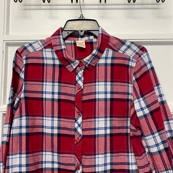 Faded glory women’s button down plaid shirt size Xl - Picture 3 of 7